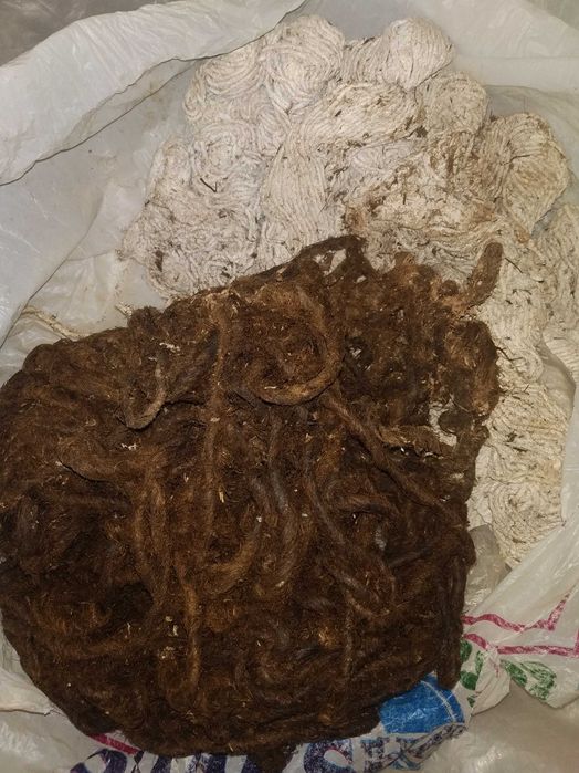 Пакля с пропиткой и шнур асбестовый