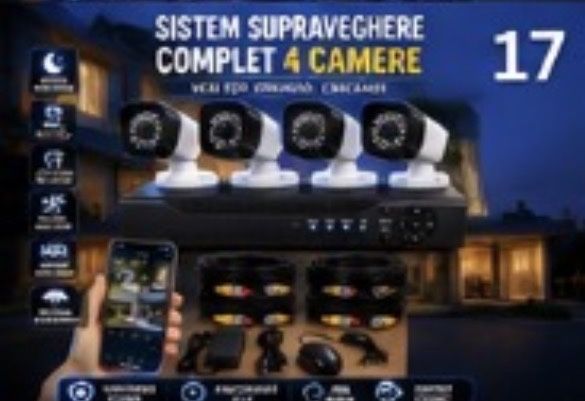 Vindem si Montam Camere Supraveghere Video KIT Complet 4/8/12 CAMERE