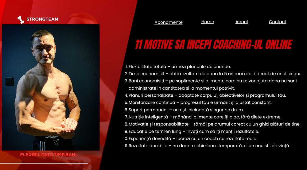 Plan antrenament fitness personalizat, definire/masa musculara