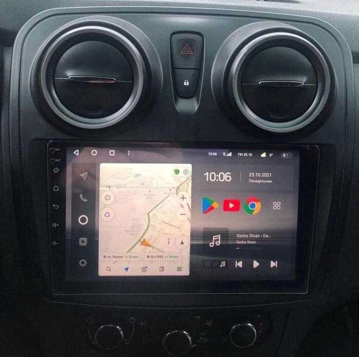 Navigatie Android Dacia Logan WiFi internet Waze YouTube casetofon