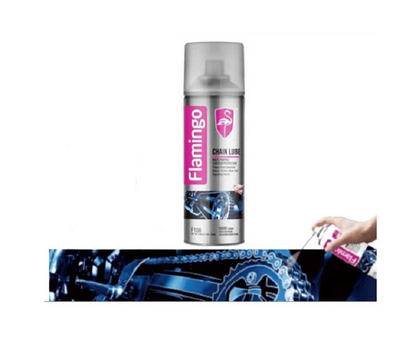 Спрей за смазване на Мото вериги Flamingo 220ml.