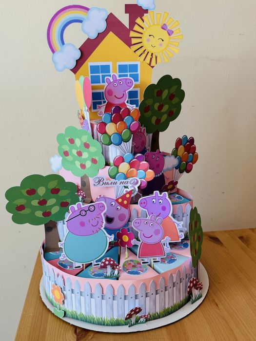 Картонена торта с декорация