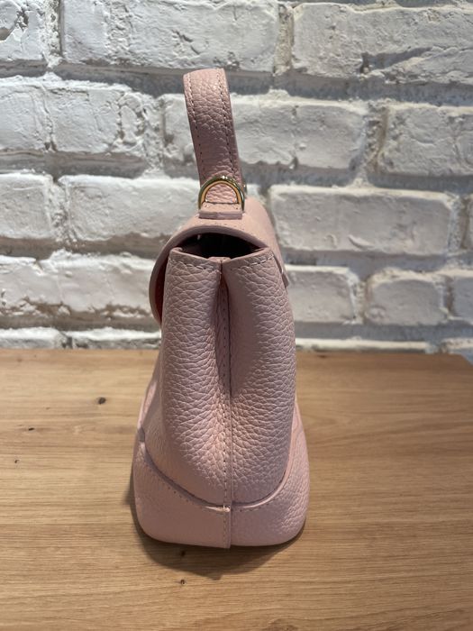 Geanta Laura Maxim Mina mini roz pudrat piele naturala