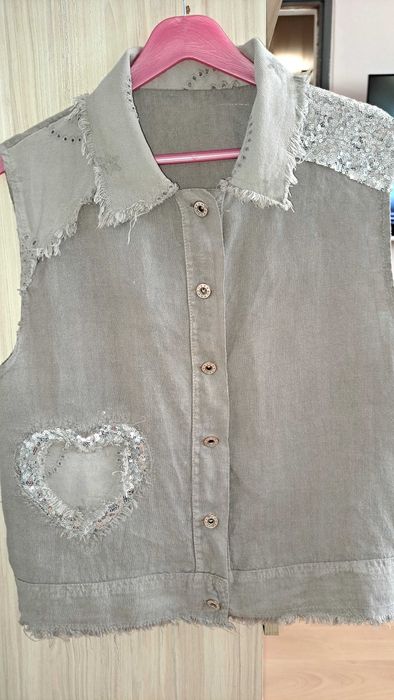 Ленен дамски елек