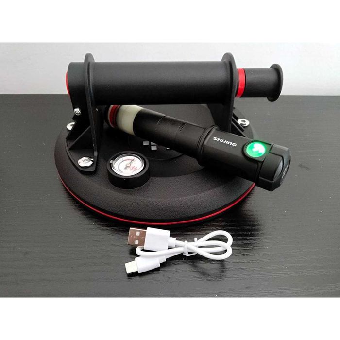 Вакуум вендуза SHIJING P611C, 200 мм, до 110 кг, к-т с помпичка P617