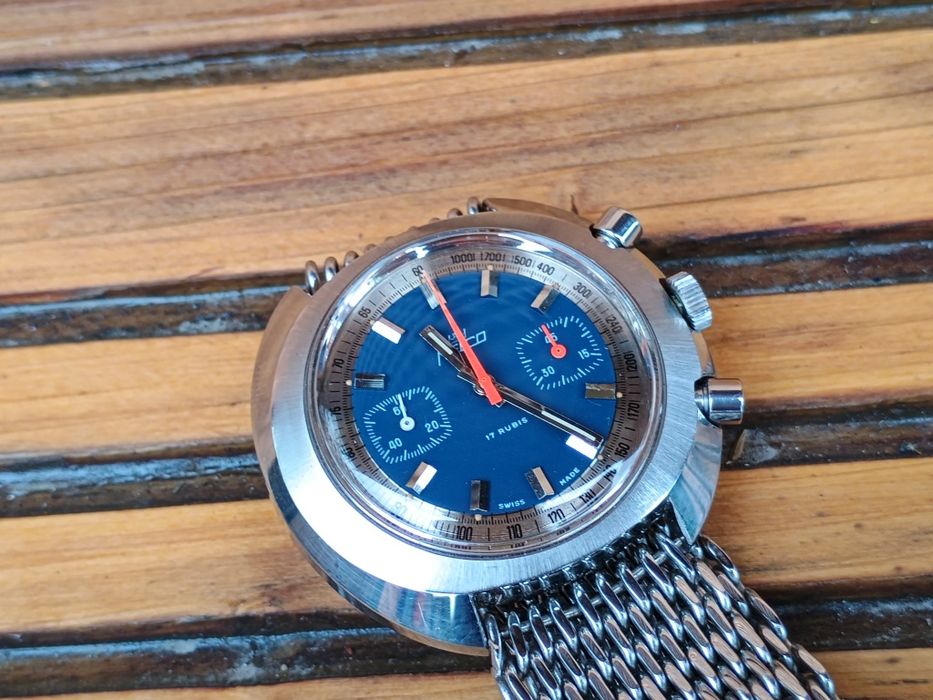 Ceas Vintage Nelco Chronograph Swiss Made 17 Rubine