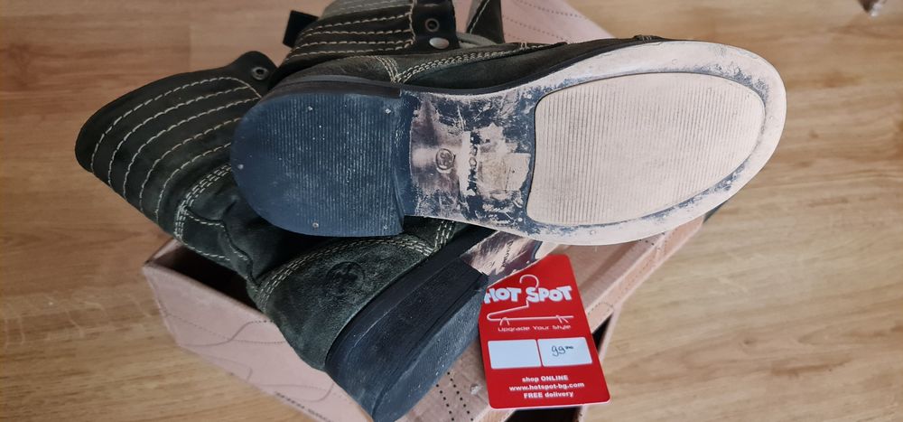 Боти Bronx естествен велур