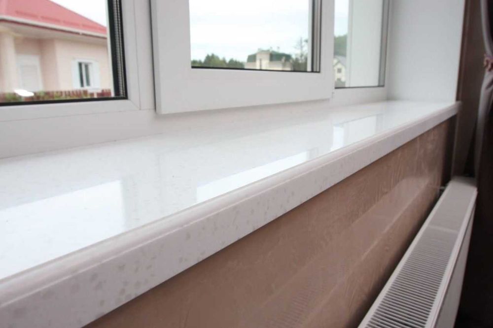 Подоконники  из камня акрил, кварц (искусственный камень)