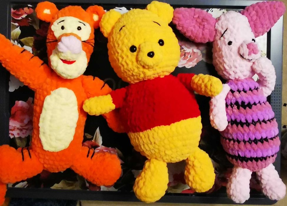 Jucărie pluș croșetata manual Tigru, din seria Winnie the pooh