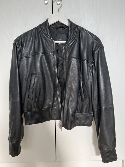 Geaca piele naturala XS Mango