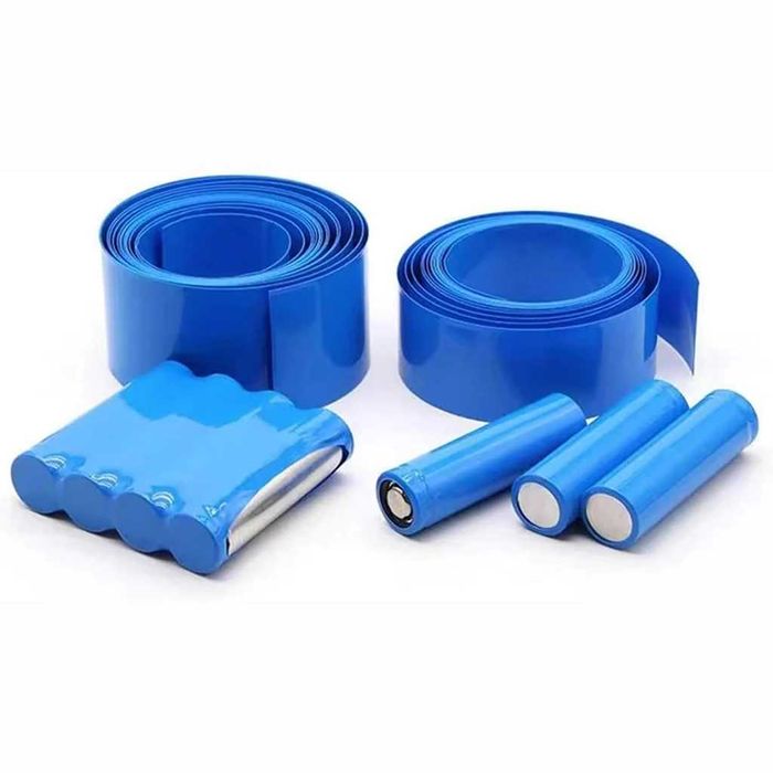Tub termocontractabil Cellpack albastru pentru acumulatori și baterii 18650, la metru (1 m), diametre 120 mm, 160 mm și 200 mm