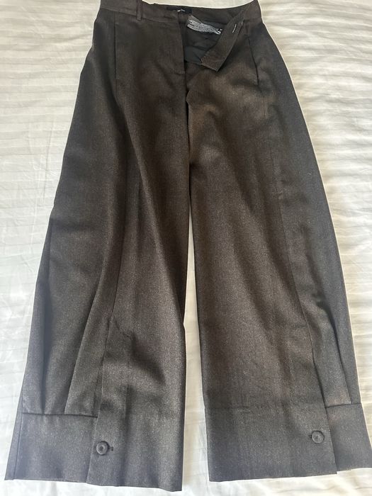 Pantaloni 100%lână,Massimo Dutti,M 40,ciocolatiu