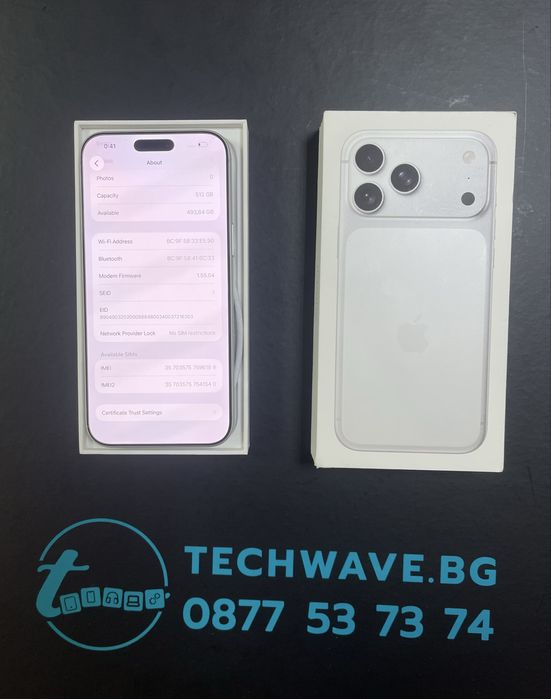 Apple iPhone 17 Pro Max 512GB Silver 100%