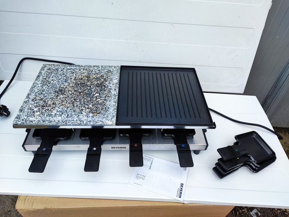 Raclette Severin RG cu piatra naturala de gratar si placa de gratar