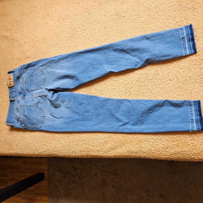 Дамски дънки NA-KD цвят синьо 36 размер