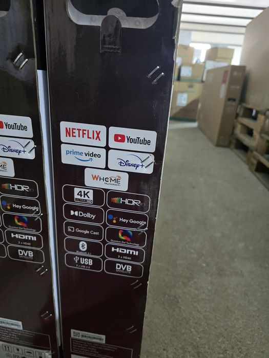 Нов  70"QLED телевизор Wismann Google TV вграден сателитен приемник