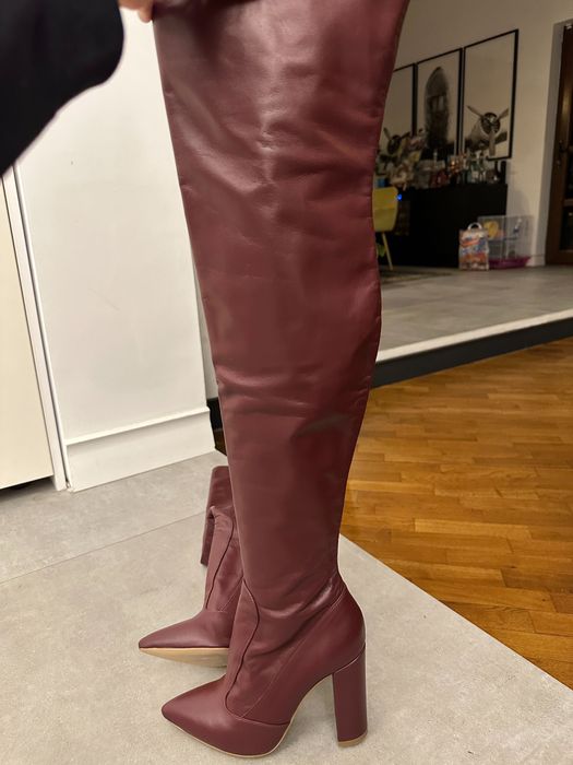 Cizme piele noi, peste genunchi, Atelier Faiblesse, marimea 38