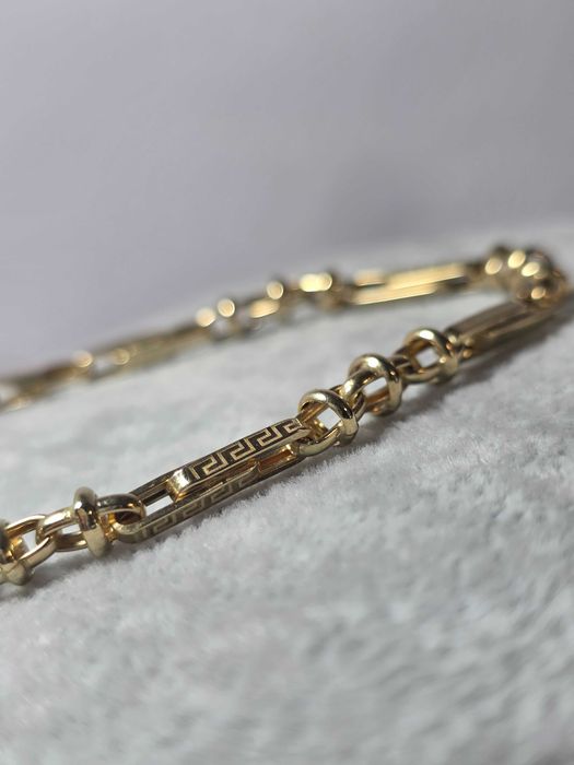 Brățară din Aur Galben 14K cu Design Grecesc Elegant