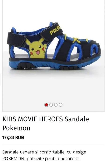 De vânzare. SANDALE  POKEMON  băieți