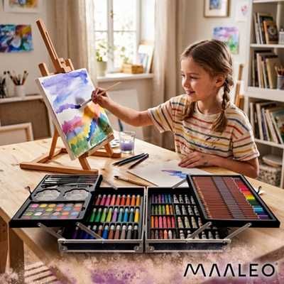 Комплект за рисуване в куфар Maaleo от 145 части