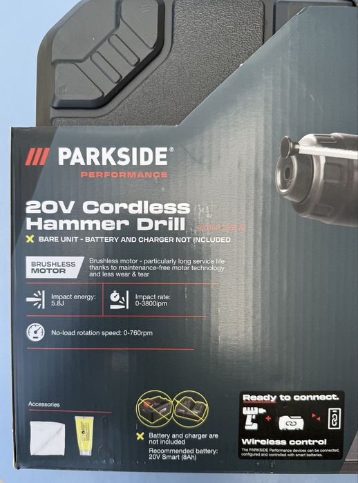 Ciocan rotopercutor 20v 5.8j Parkside Performance