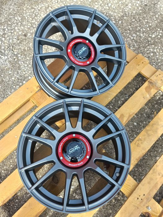 16"5х100 O.Z Матт Гънметал 7ж ет35 Audi A3 Golf4 Polo Tiago Toyota Subaru Чисто Нови.