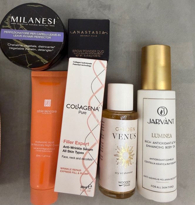 Huda beauty, cocosolis, gisou, Jarvant, Collagena и друга козметика