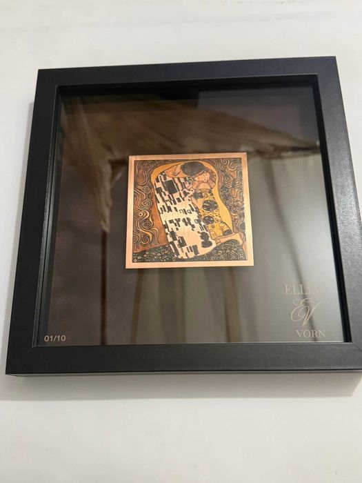 Tablou de Lux "Sarutul" Gustav Klimt- cupru gravat