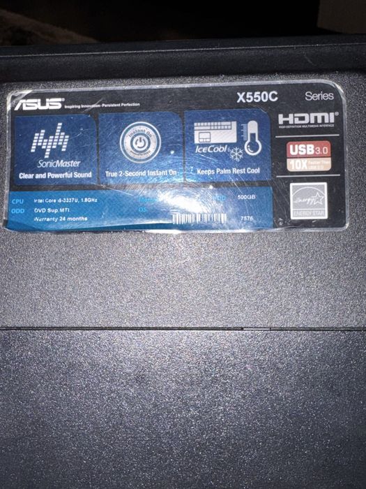 Laptop asaus x550c