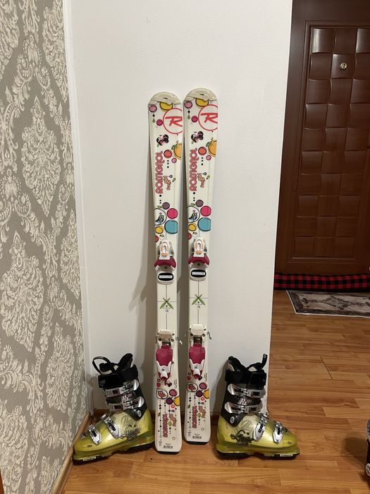 Schiuri copii 120 cm rossignol cu clapri set skiuri