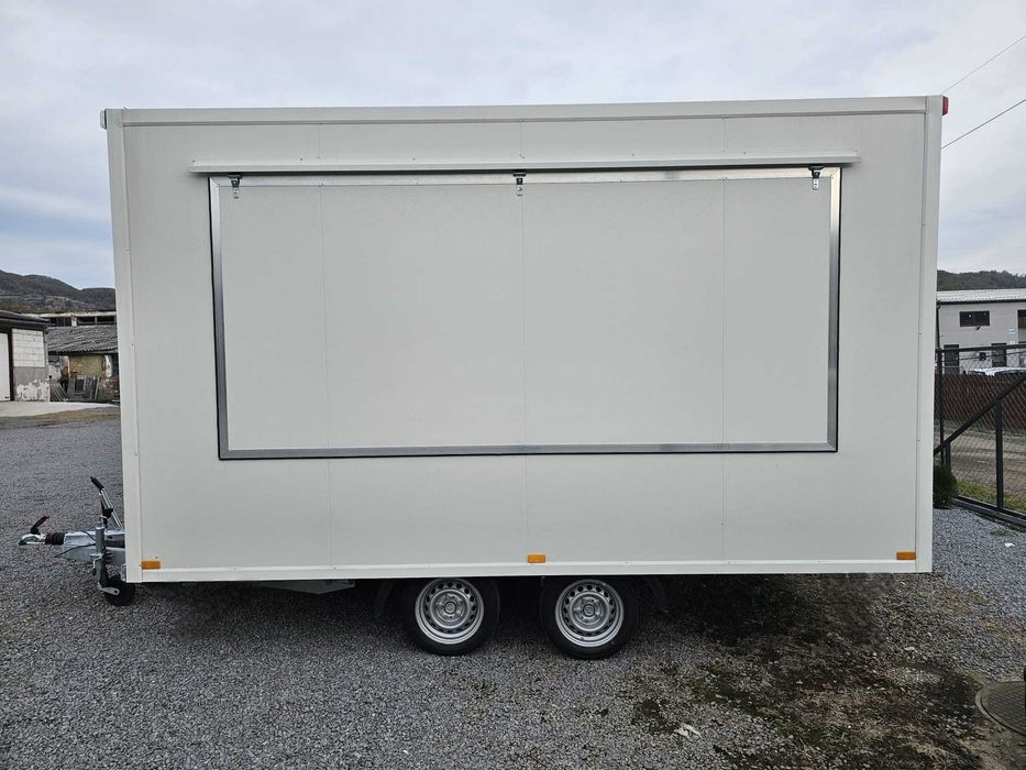 Rulota comerciala,FAST FOOD, FOOD TRUCK! L->4M ,2 AXE - PE STOC !