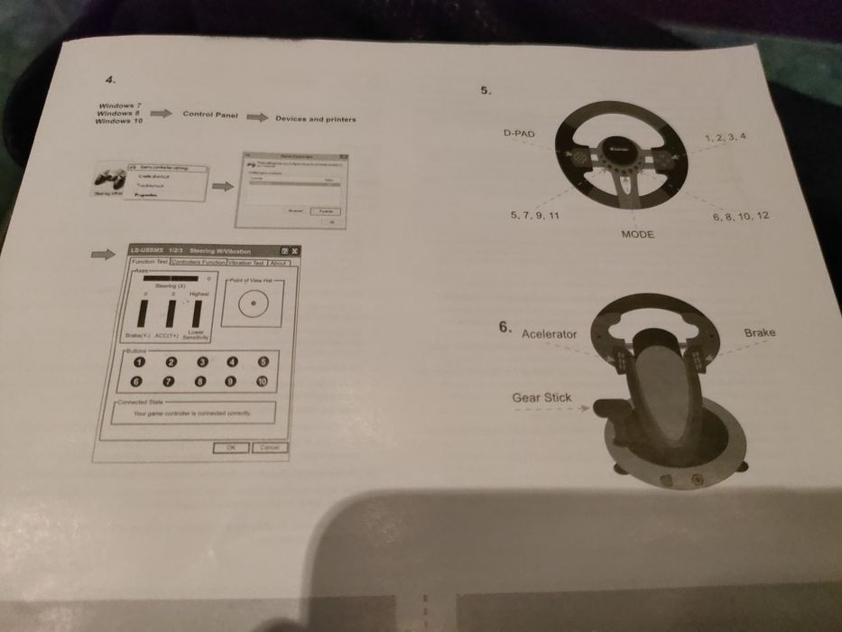 Игровой руль с педалями