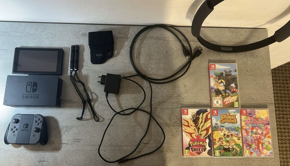 Nintendo Switch + Jocuri + Ring Fit Adventure – Pachet Complet