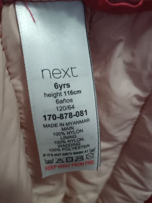 Geaca fete Next, 6 ani