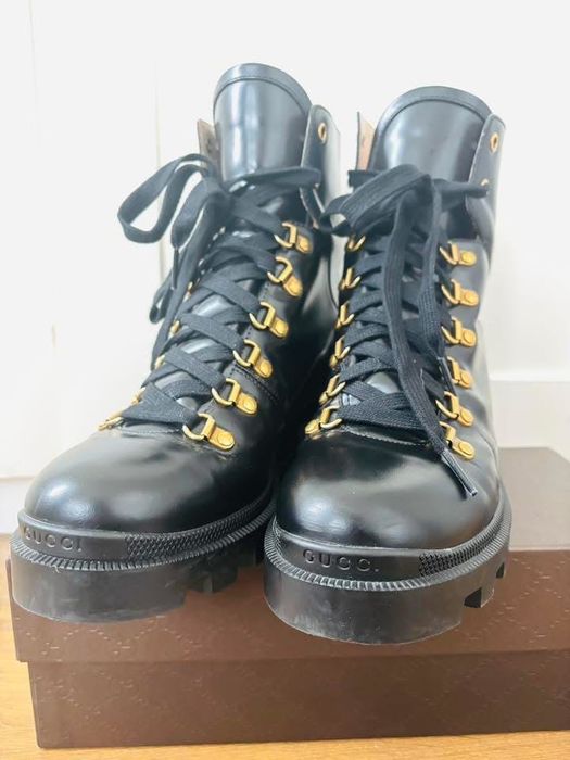 Боти / ботуши Gucci Combat Boots Sylvie Black 39 оригинални