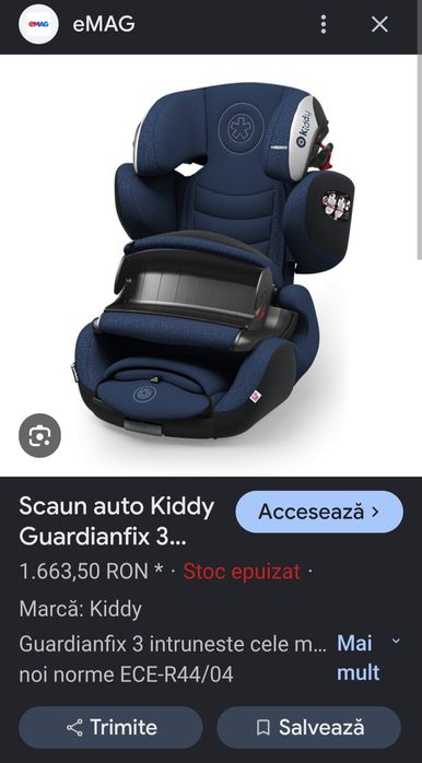 Scaun auto Kiddy cu isofix