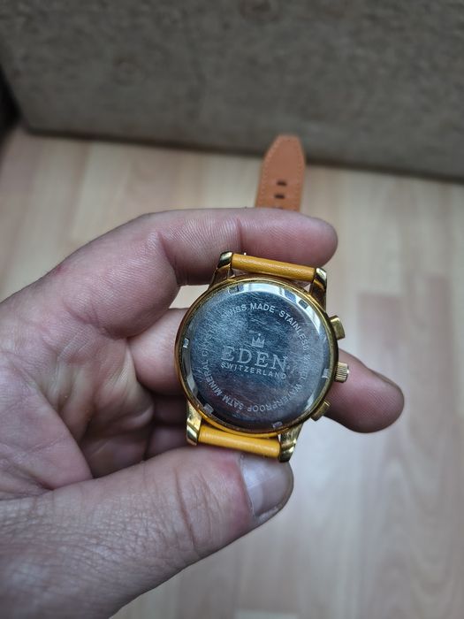 Ceas elvețian Eden moon phase  gold plate