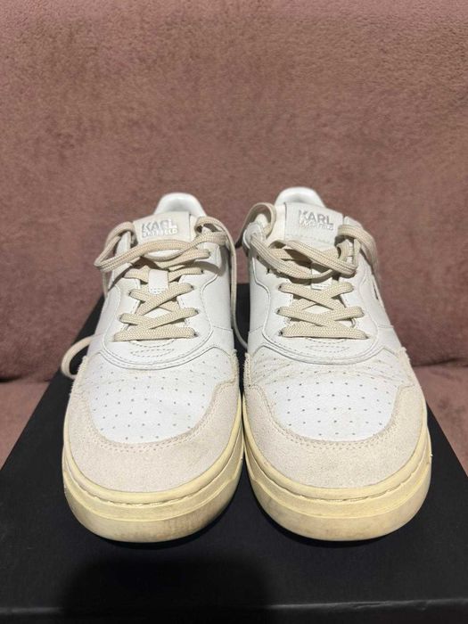 Pantofi sport Karl Lagerfeld Krew - piele, alb/bej, mărimea 40