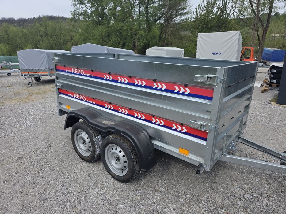 Remorca 2400 x 1250 x 780 mm dublu ax 750 kg