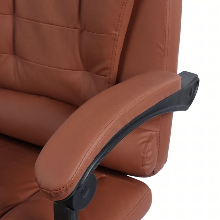 Ергономичен офис стол с лумбална опора от еко кожа – комфорт