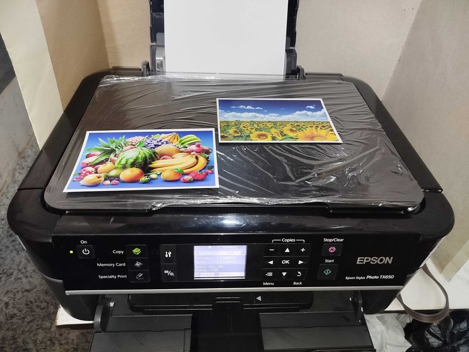 Epson TX650 принтер сканер копия 6 цвета