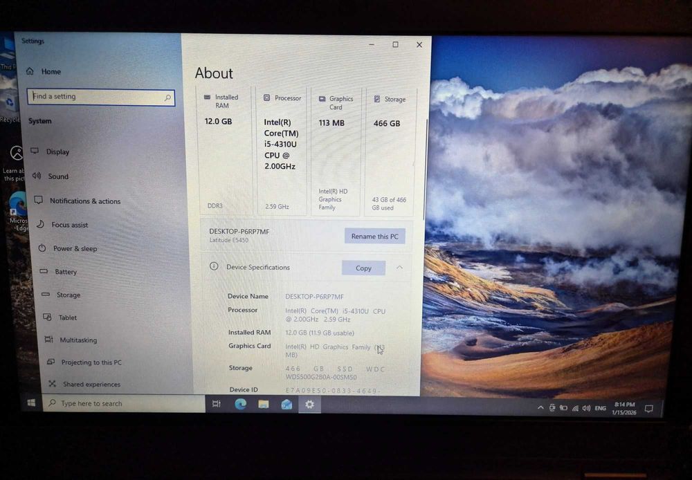 Laptop Dell Latitude E5450