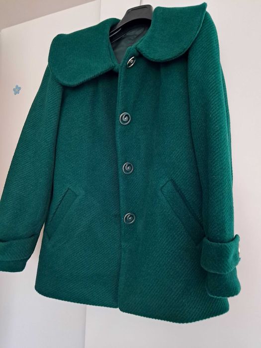 Палто от естествена вълна.Уникална изработка.