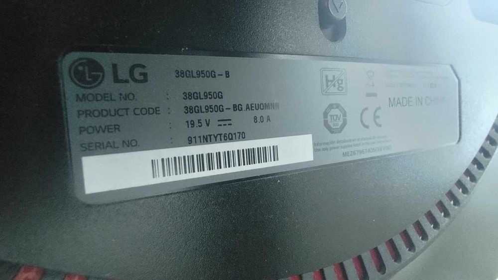 Monitor LG UltraGear 38", 175Hz, nano-IPS, G-Sync