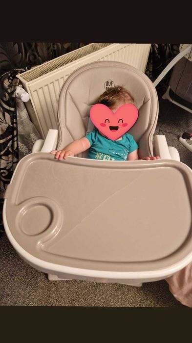 Scaun de masă 3 în 1 cu poziție de somn