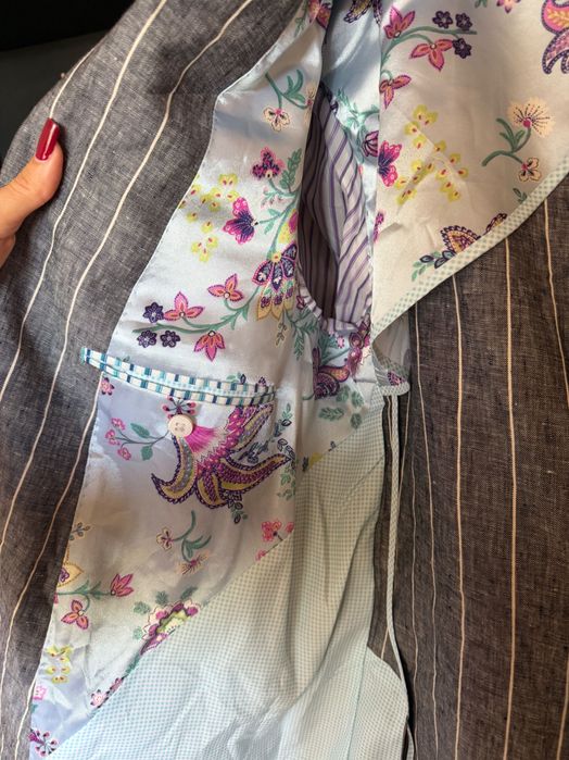 Мъжко  ленено ленено сако British Indigo, размер L/XL