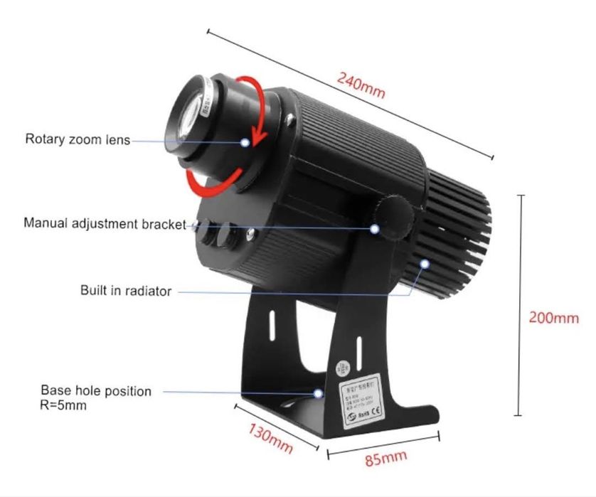 Гобо проектор + линза в подарок