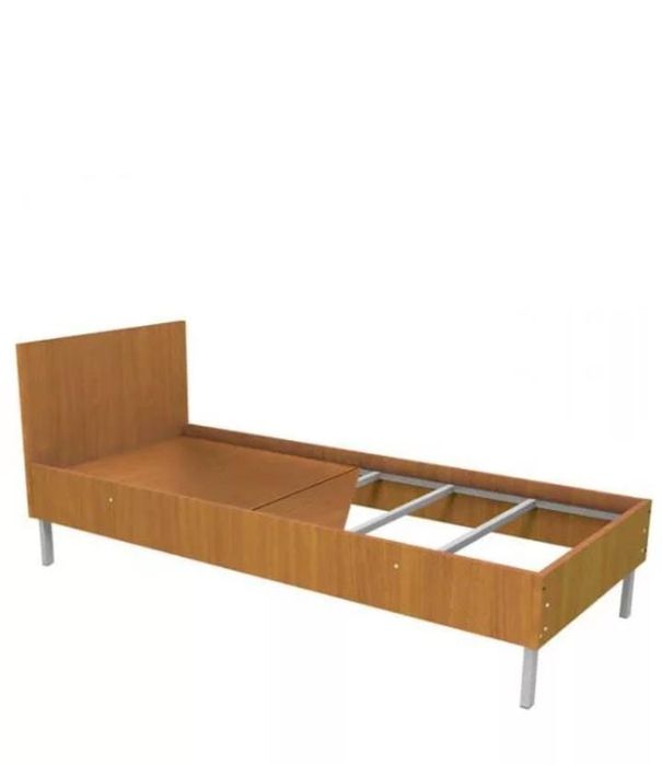 Прочные одноярусная металлические кровати с ЛДСП! Лучшая цена!