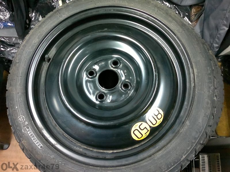резервна гума патерица 15 и 16цола 4х100 пежо, дачия, нисан, и др.