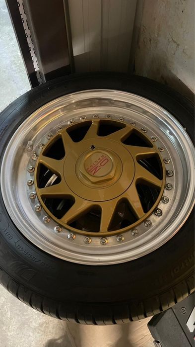 Jante Oz Turbo Modulare 2 piese r15 4x100 cu anvelope apriape noi 225/55